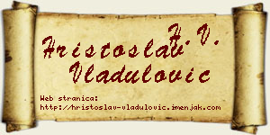 Hristoslav Vladulović vizit kartica